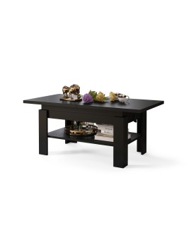 GRAND NOIR černá, rozkládací, zvedací konferenční stůl, stolek