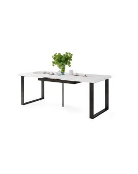 NOIR bílý, rozkládací, konferenční stůl, stolek