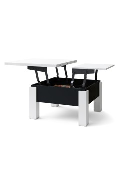 LYNX hnědý dub / černý, konferenční stolek, moderní, loft