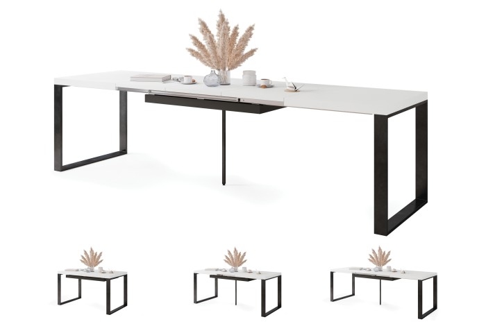 SISI beton / černá, konferenční stolek, moderní