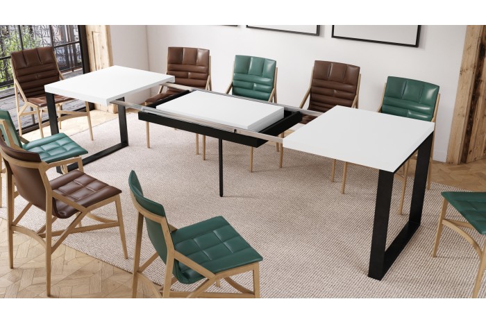 SISI hnědý dub / černý, konferenční stolek, moderní