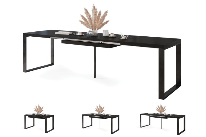 CLEO bílý, rozkládací, zvedací konferenční stůl, stolek